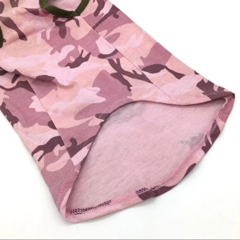 Savvy Tabby Pink Camouflage Cat Shirt Medium